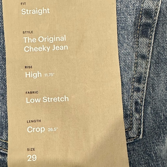 Everlane The Original’90s Cheeky High Rise Straight Leg Crop Jean Size 29 - Picture 13 of 14